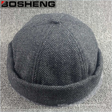 Kundenspezifischer Art- und Weisekohle-Jersey-Gewebe-Haube-Beanie-Hut